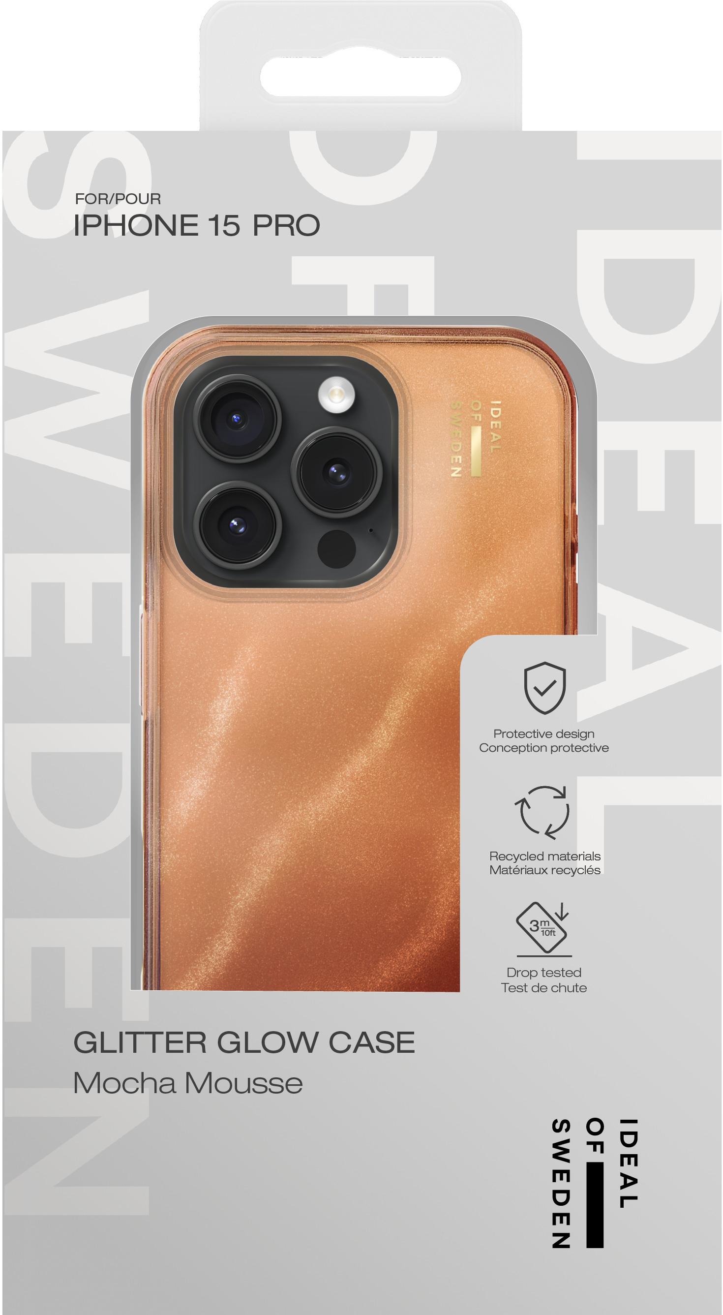 iDeal of Sweden Clear Case iPhone 15 Pro Mocha Mousse – image 4