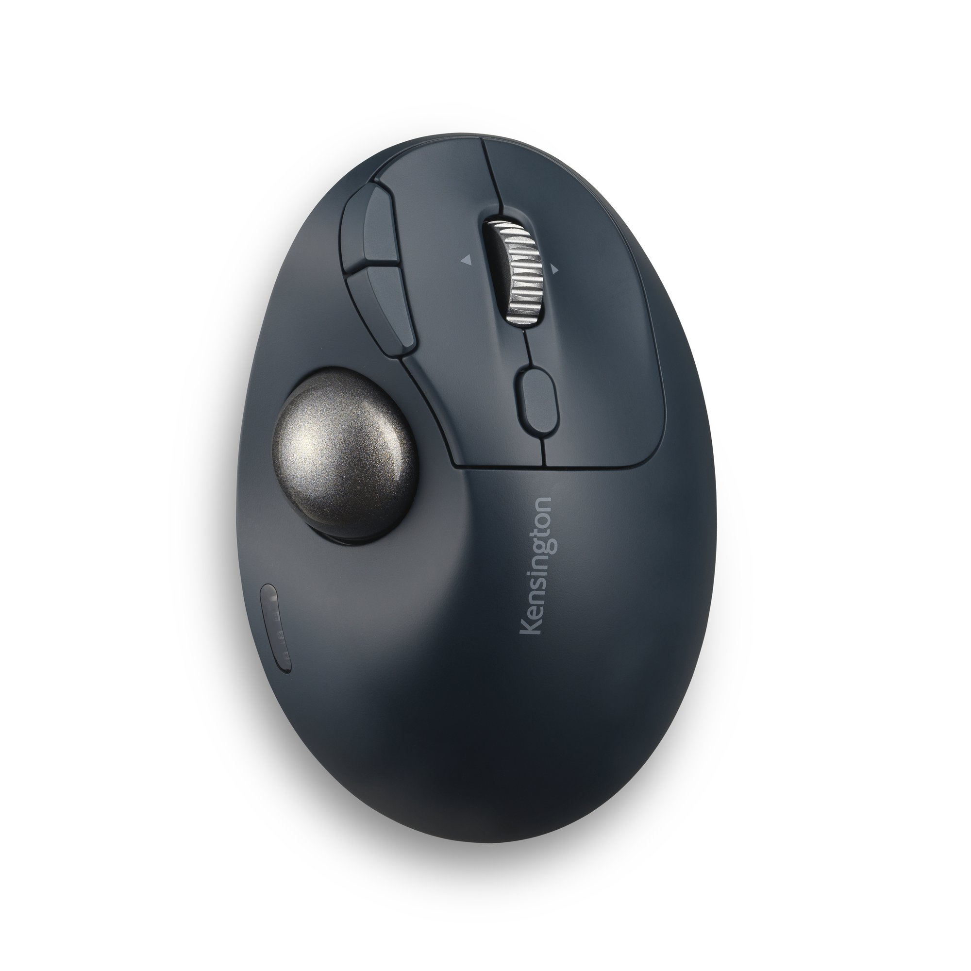 Kensington Pro Fit Ergo TB550 Trackball EQ - Trackball - ergonomic - optical - 9 buttons - wireless - 2.4 GHz, Bluetooth - USB wireless receiver - blue-grey, black - retail - colour box