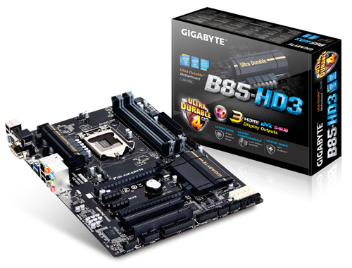 GIGABYTE GA-B85-HD3 motherboard Intel® B85 LGA 1150 (Socket H3) ATX – image 1