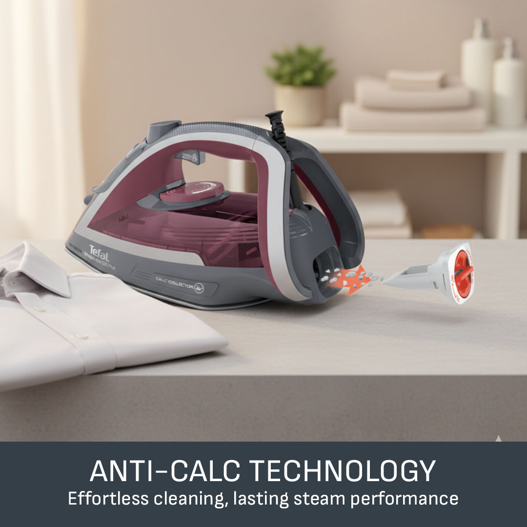 Tefal Ultraglide+ FV5872 Anti-Scale Steam Iron - Purple & Grey – image 7