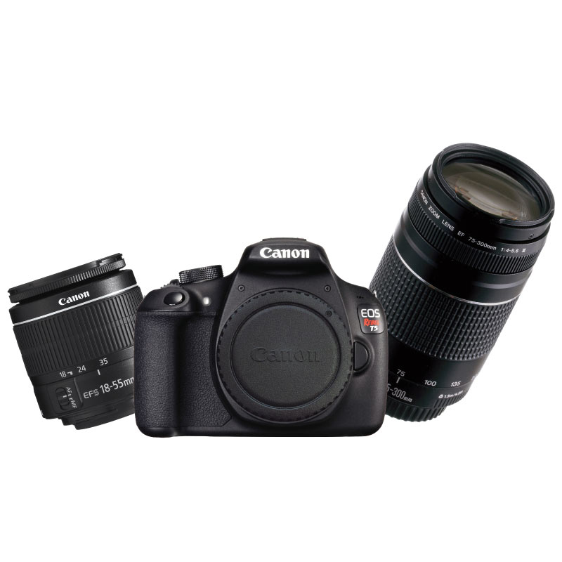 Canon Rebel T5 + EF-S 18-55mm f/3.5-5.6 III + EF 75-300mm f/4-5.6 III – image 1