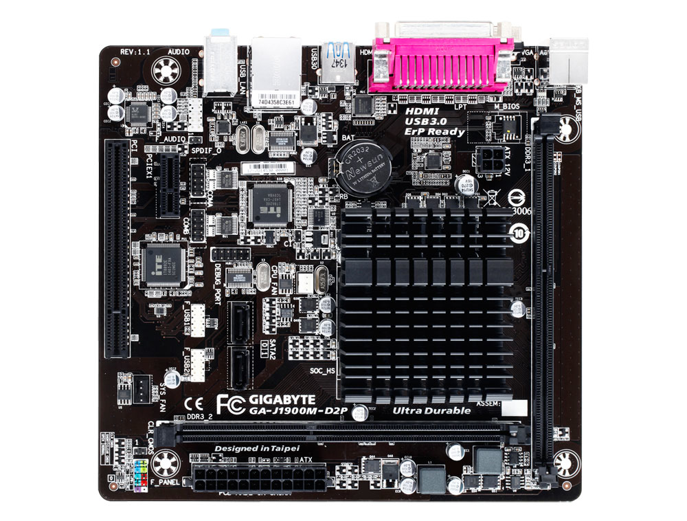 GIGABYTE GA-J1900M-D2P motherboard NA (integrated CPU) micro ATX – image 3