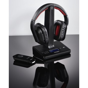 Hama WHP5407 Headphones Wireless Head-band Music Black, Red – image 3