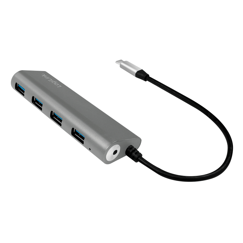 LogiLink UA0309 interface hub USB 3.2 Gen 1 (3.1 Gen 1) Type-C 5000 Mbit/s Grey – image 2