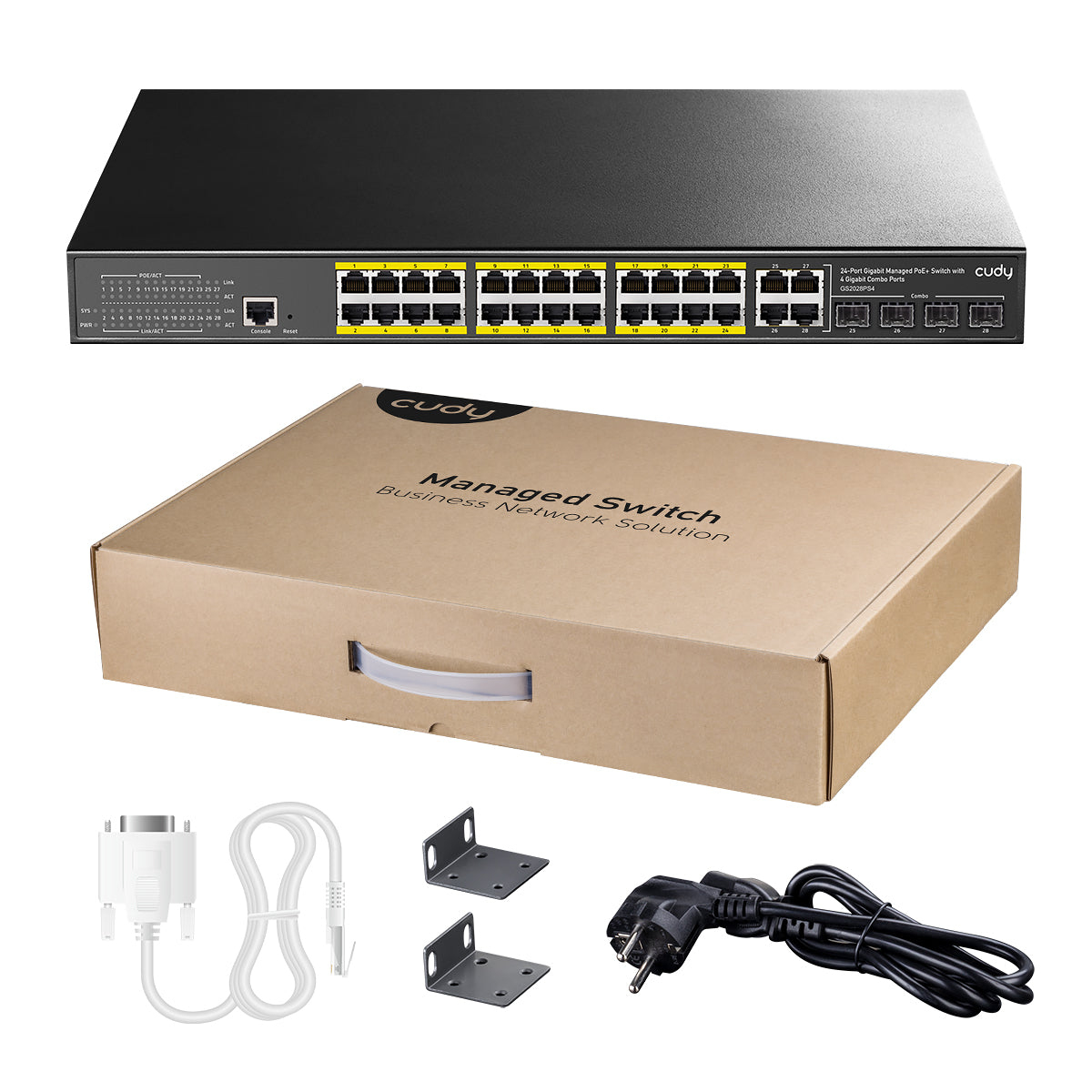 Cudy 24-Port Gigabit Managed PoE+ Switch with 4 Gigabit Combo Ports 300W, GS2028PS4 1.0 – image 3