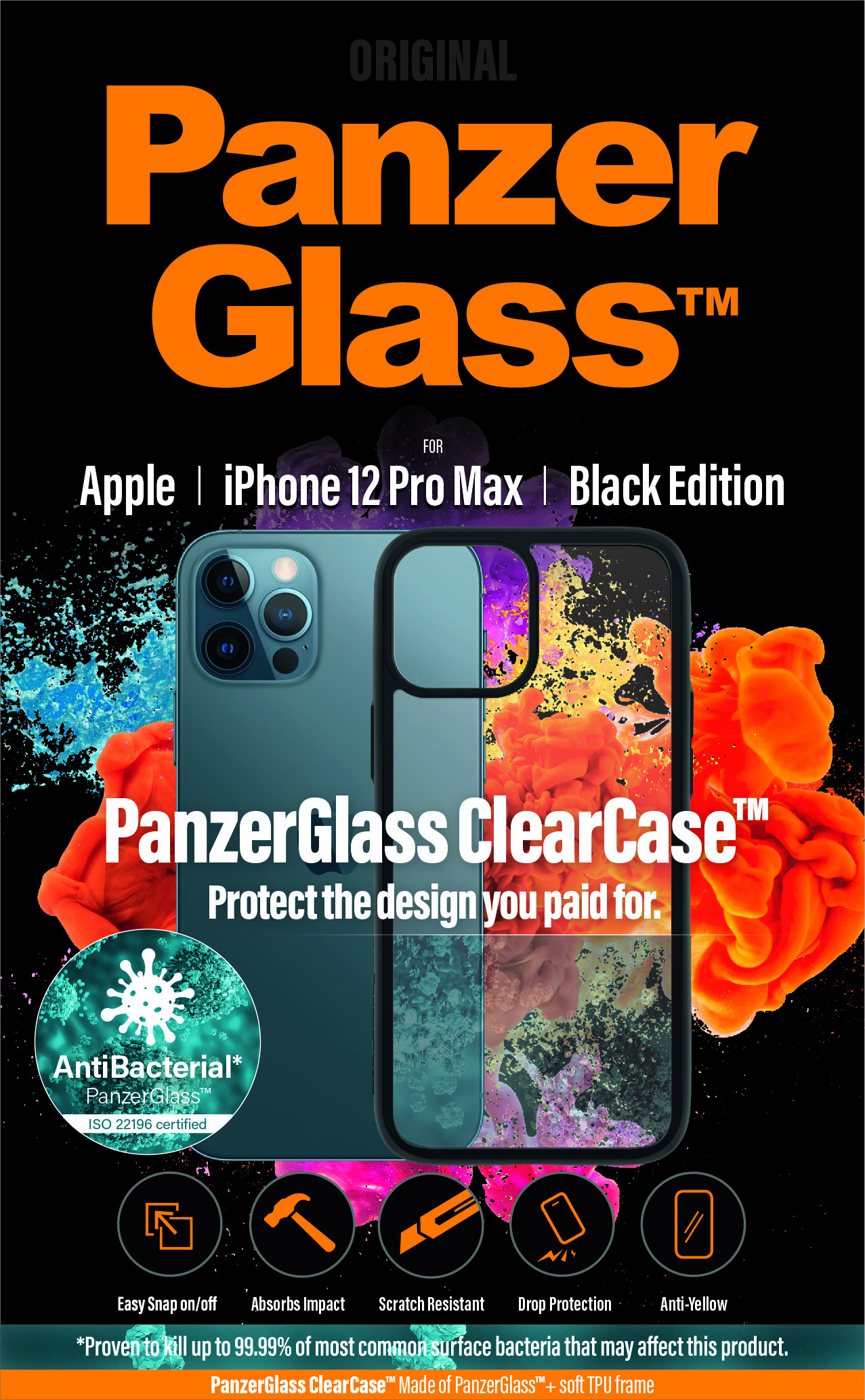 PanzerGlass ® ClearCase iPhone 12 Pro Max | Black – image 2