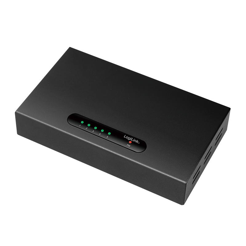 LogiLink NS0110 network switch Gigabit Ethernet (10/100/1000) Black – image 2