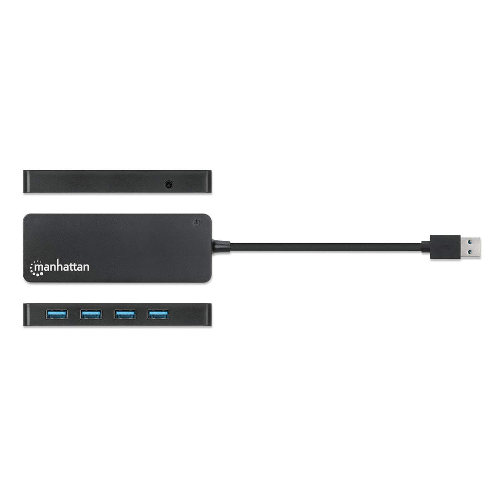Manhattan USB-A 4-Port Hub, 4x USB-A Ports, 5 Gbps (USB 3.2 Gen1 aka USB 3.0), USB powered (no external power supply required), Equivalent to ST4300PBU3 & ST430 – image 5
