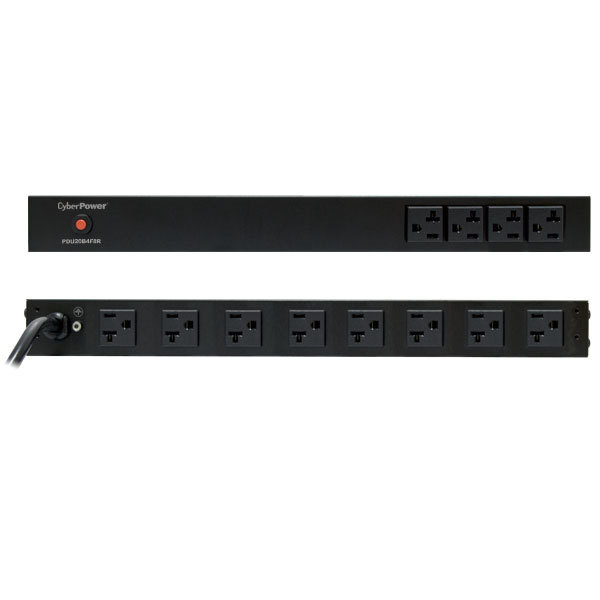 CyberPower PDU20B4F8R power distribution unit (PDU) 12 AC outlet(s) 1U Black – image 2