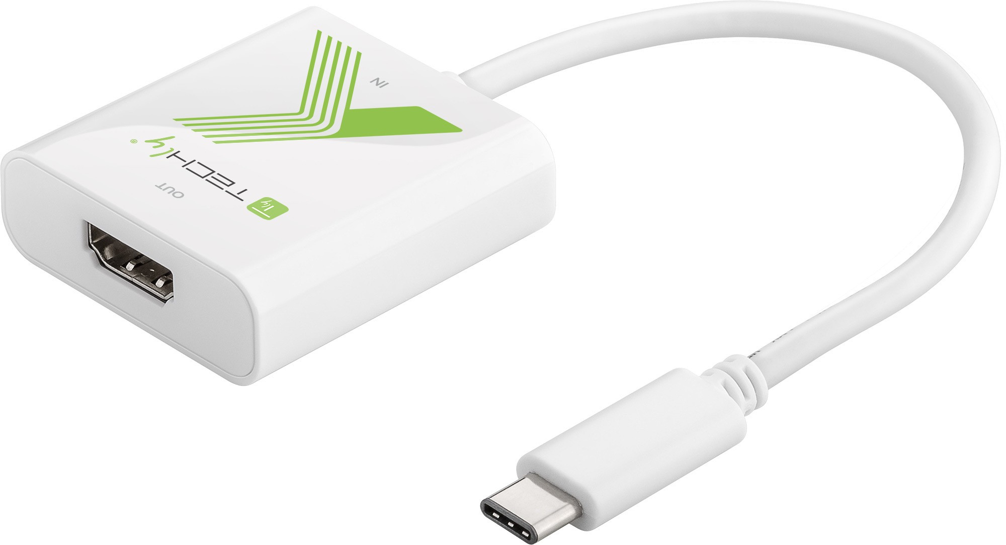 Techly IADAP-USB31-HDMI60 cavo e adattatore video 0,15 m USB tipo-C HDMI Bianco