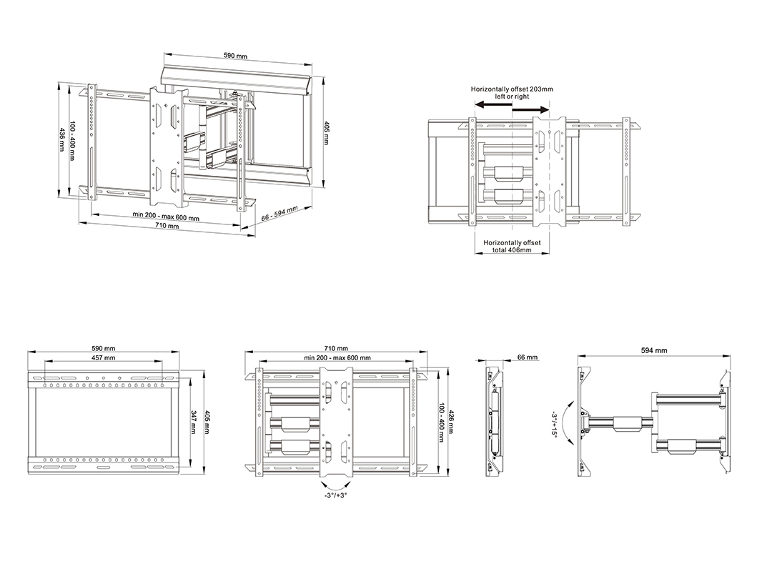 Multibrackets M Universal Flexarm Pro Single HD Offset – image 6