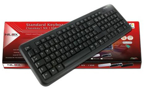 Nilox 10NXKBST26001 keyboard USB + PS/2 Black – image 3
