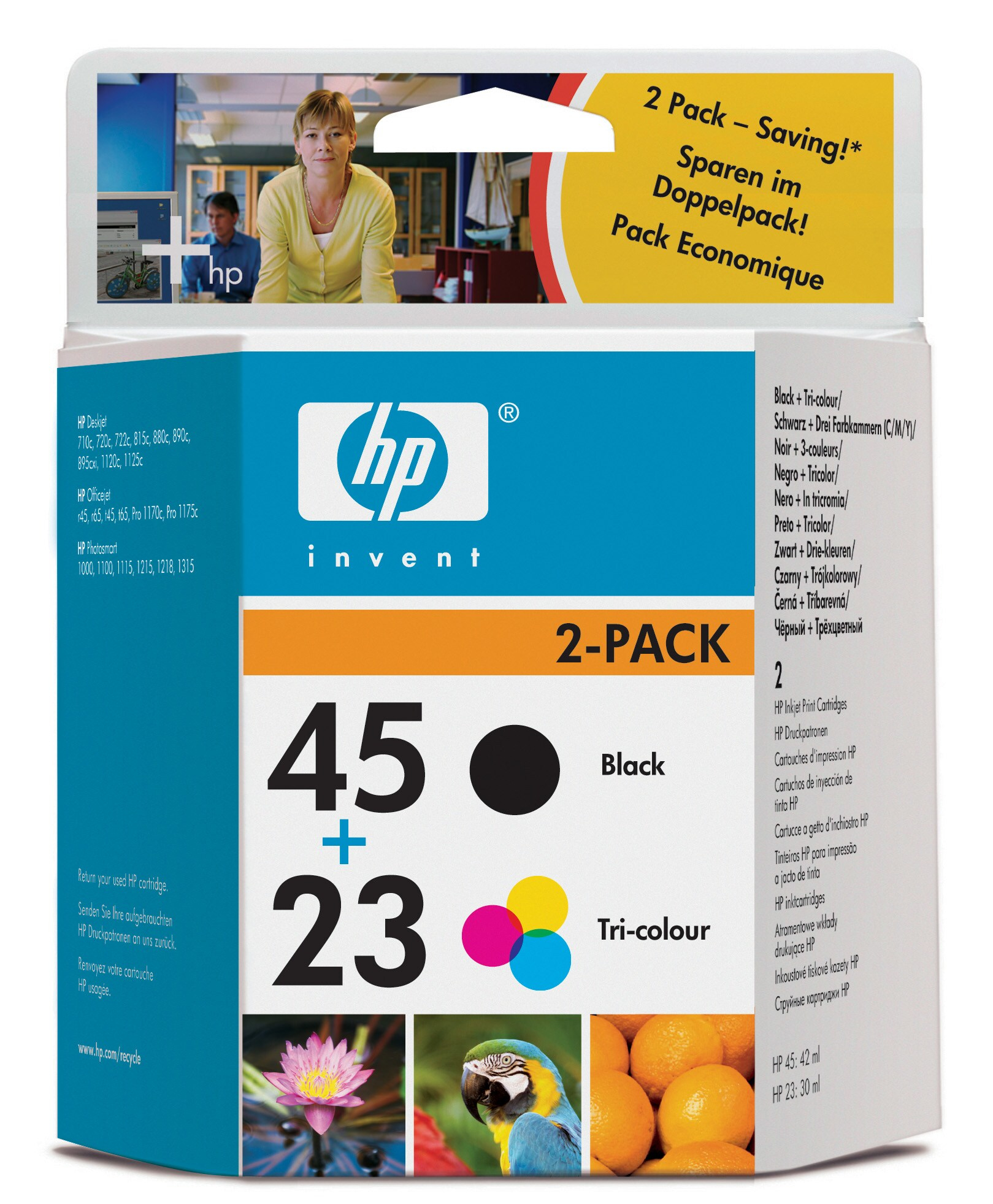 HP SA309AE ink cartridge 2 pc(s) Original Black, Cyan, Magenta, Yellow – image 1