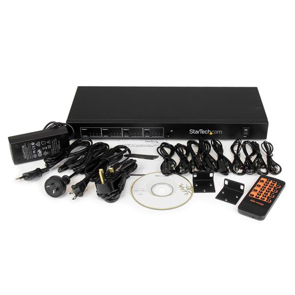 StarTech.com 4x4 HDMI Matrix Switcher and HDMI over HDBaseT CAT5 Extender - 230ft (70m) - 1080p – image 4