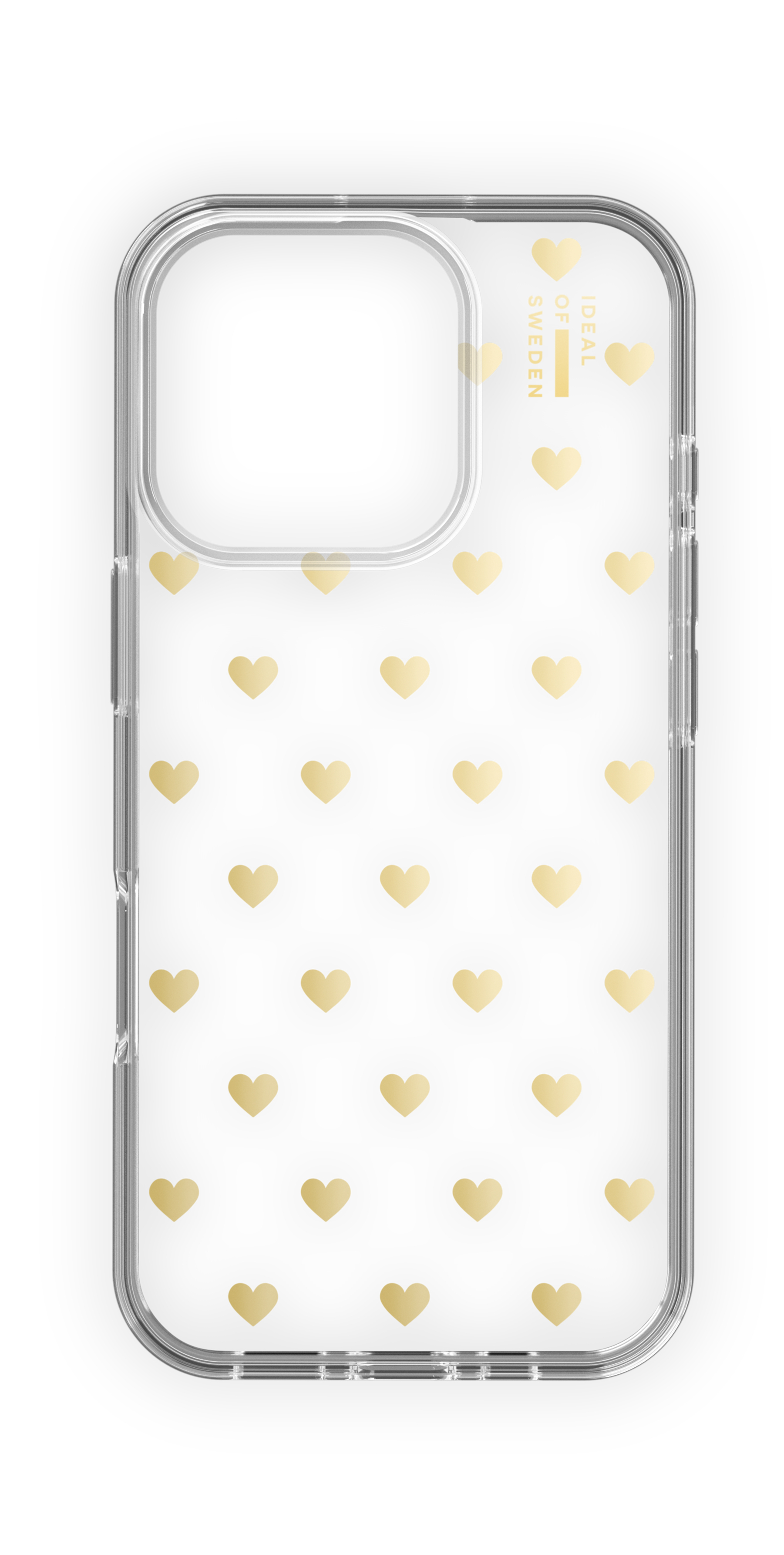 iDeal of Sweden Clear Case iPhone 16 Pro Max Golden Hearts