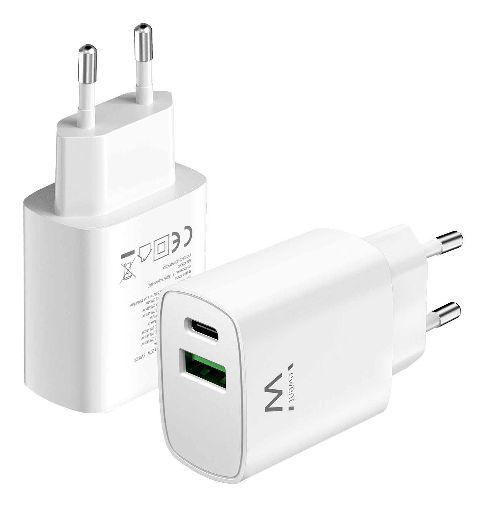 Ewent EW1321_R1 mobile device charger Universal White AC Fast charging Indoor – image 2