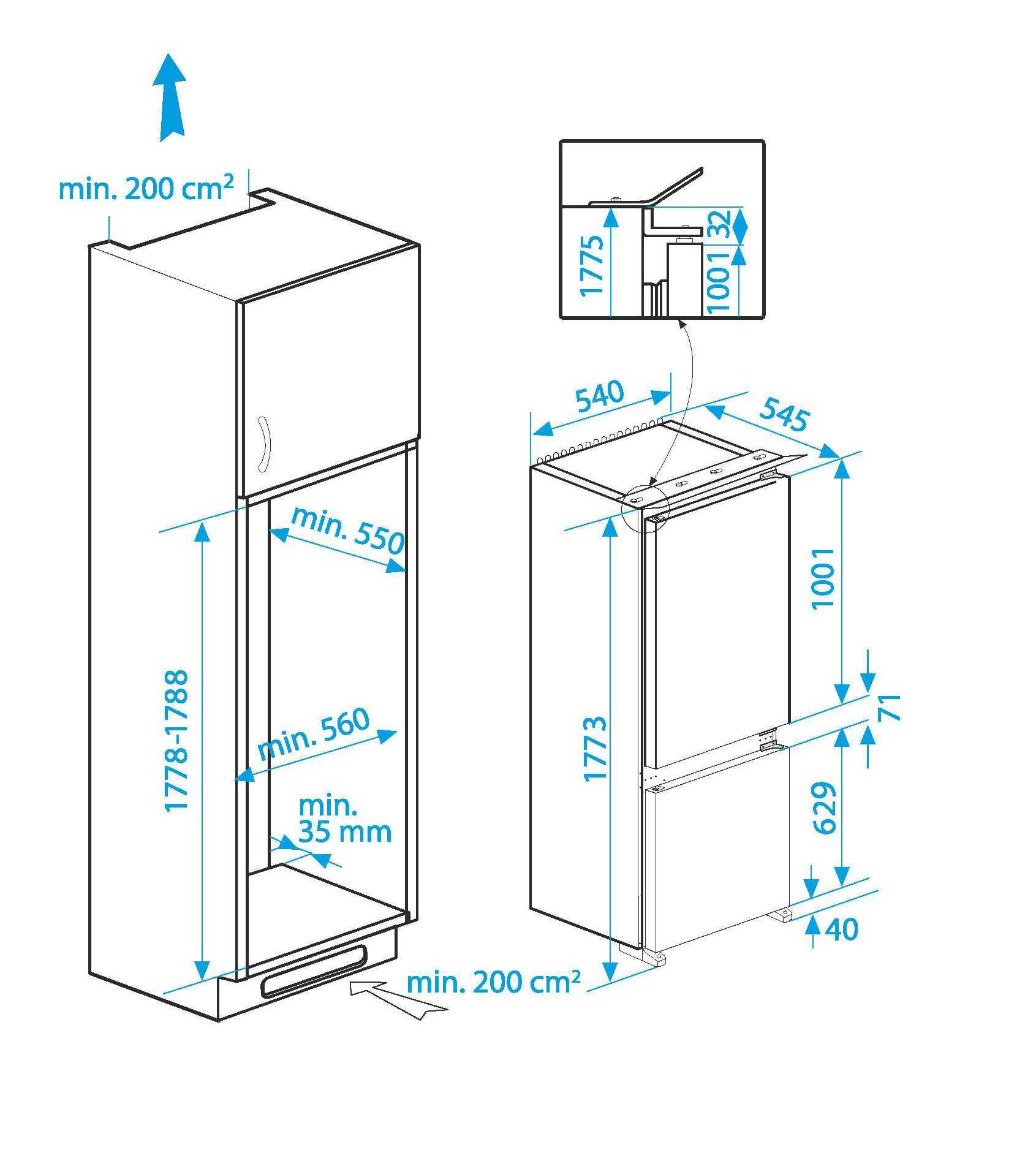 Beko BCSA285K3SF fridge-freezer Built-in – image 2