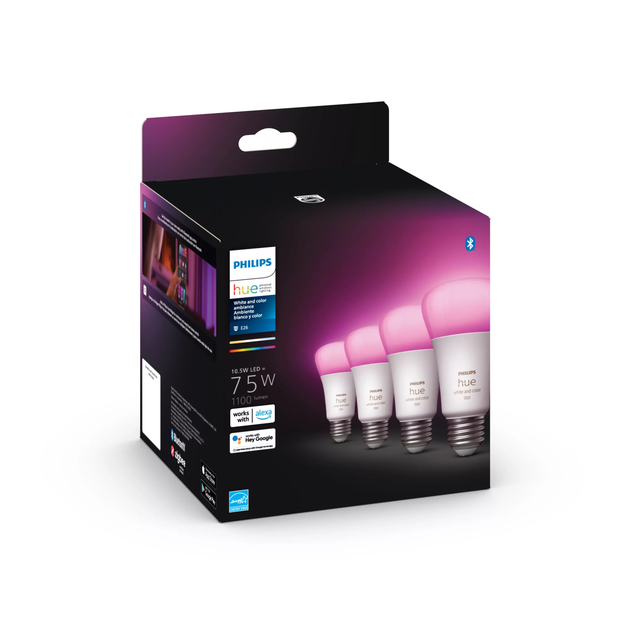 Philips by Signify Philips Hue White and colour ambience 046677572808 smart lighting Smart bulb Bluetooth/Zigbee – image 3