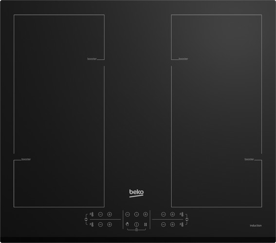 Beko HII64206F2MT Nero Da incasso 60 cm Piano cottura a induzione 4 Fornello(i)