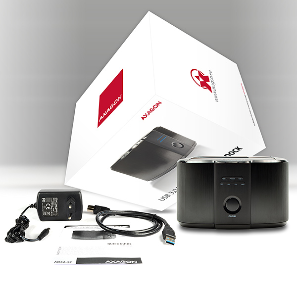 Axagon ADSA-ST storage drive docking station USB 3.2 Gen 1 (3.1 Gen 1) Type-B Black – image 4