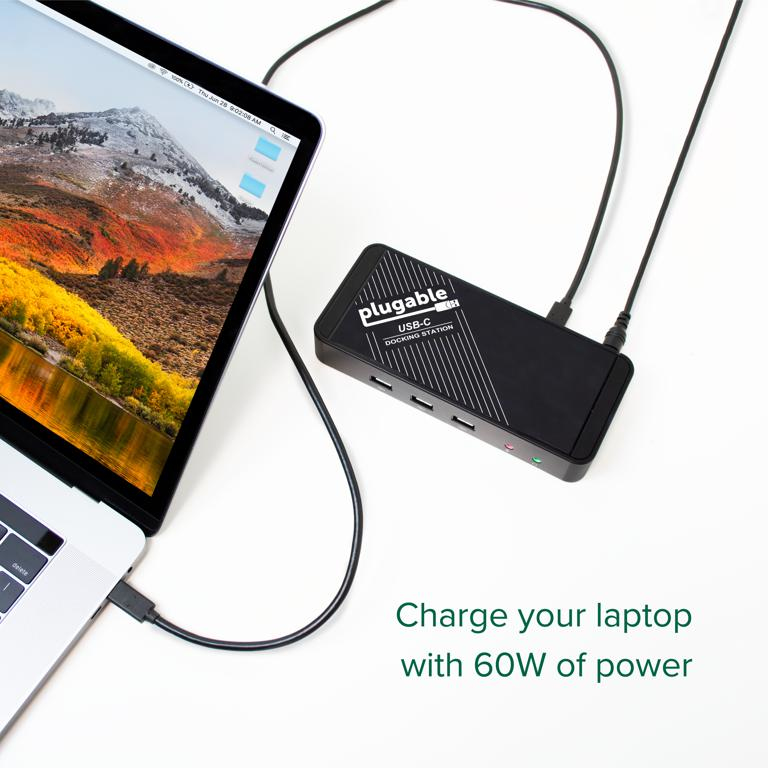 Plugable Technologies UD-CA1A laptop dock/port replicator Docking USB 3.2 Gen 1 (3.1 Gen 1) Type-C Black – image 2