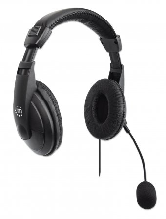 Stereo Over-Ear Headset (USB), Microphone Boom (padded), Retail Box Packaging, Adjustable Headband, Ear Cushions, 1x USB-A