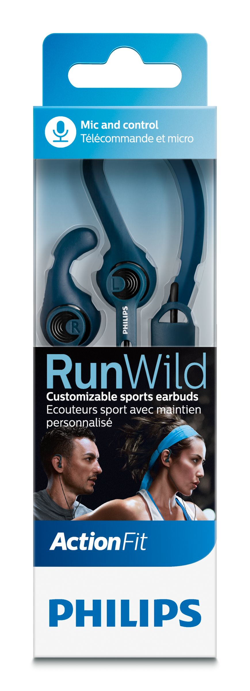 Philips ActionFit SHQ1555BL/10 headphones/headset Wired Ear-hook, In-ear Blue – image 2