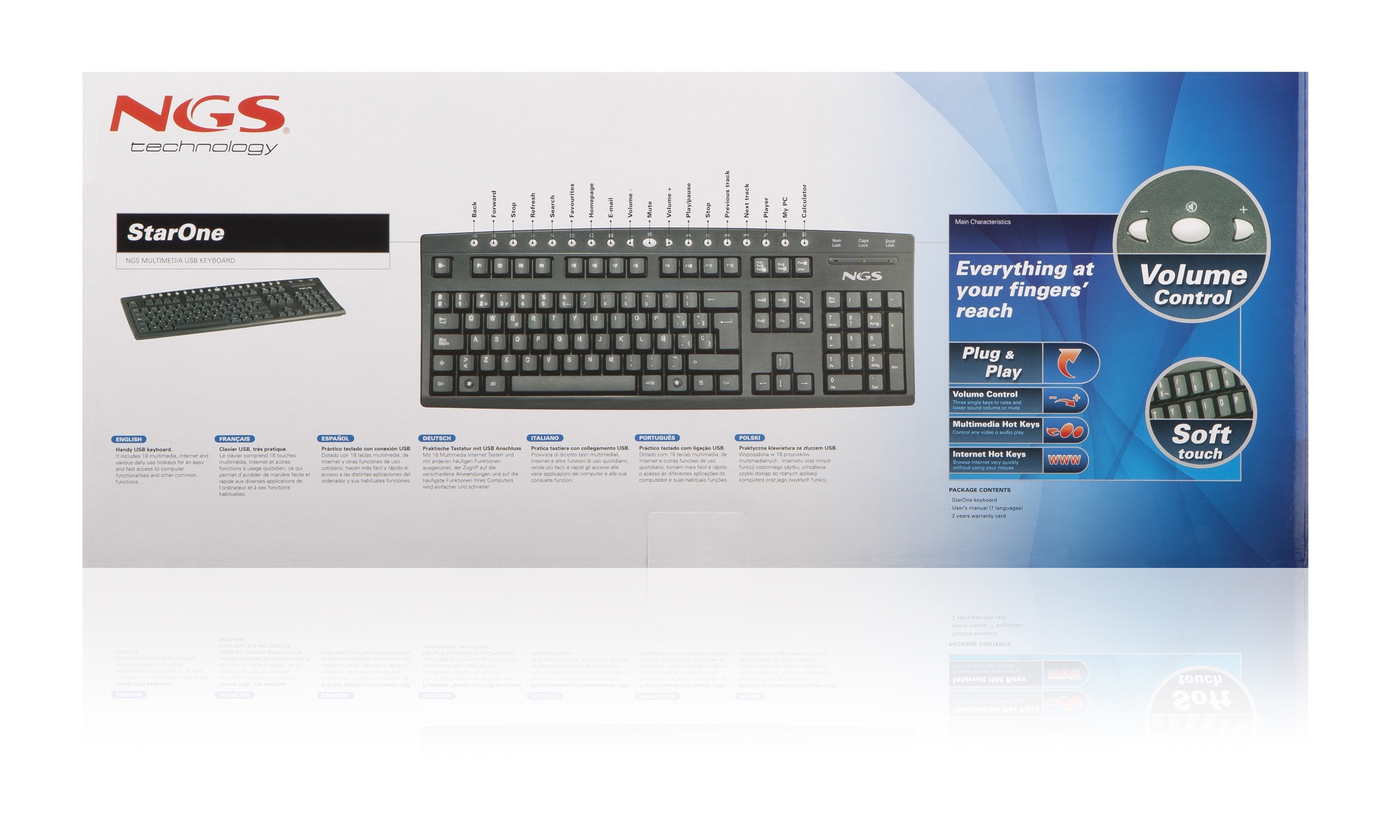 NGS StarOne keyboard Office USB QWERTY Black – image 9