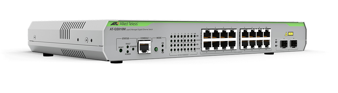 Allied Telesis AT-GS916M-30 network switch Managed L2 Gigabit Ethernet (10/100/1000) 1U Grey