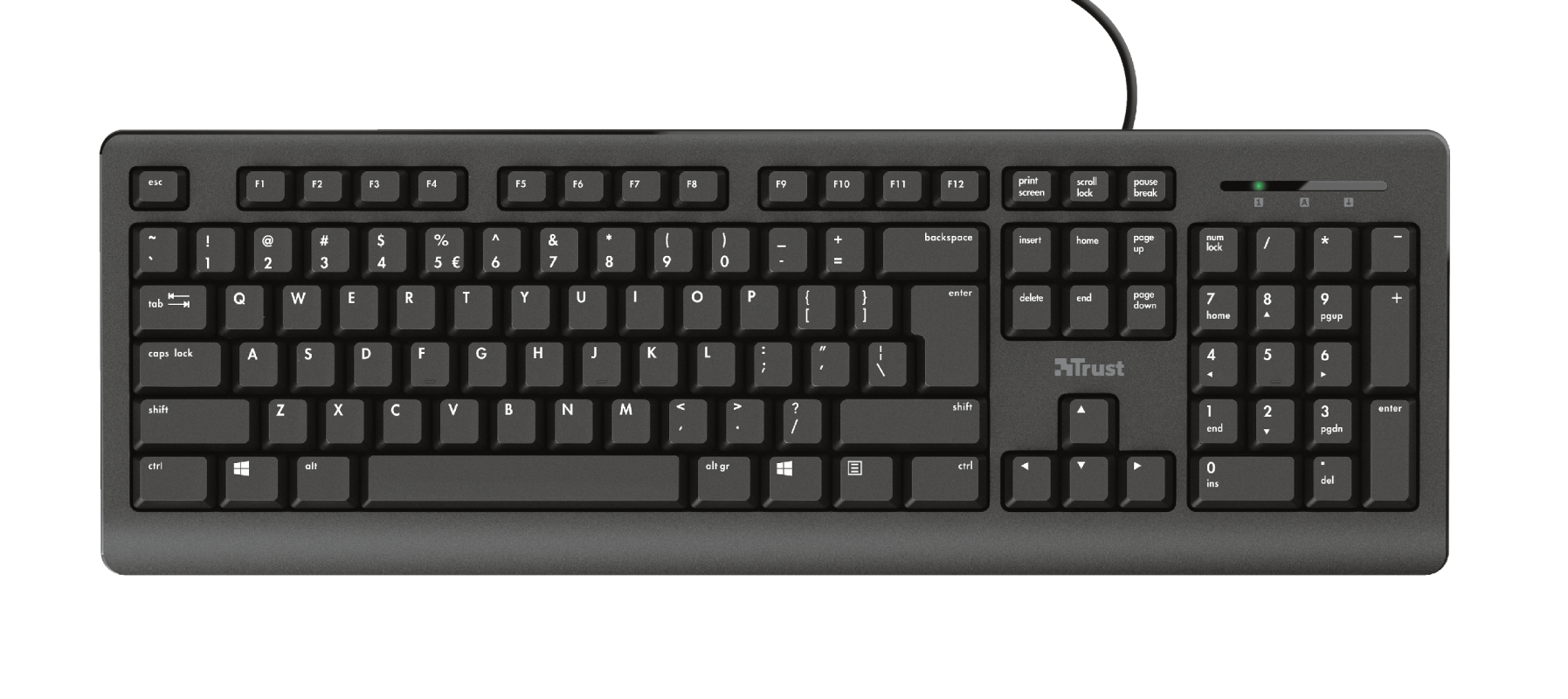 Trust Primo keyboard Universal USB QWERTY Spanish Black