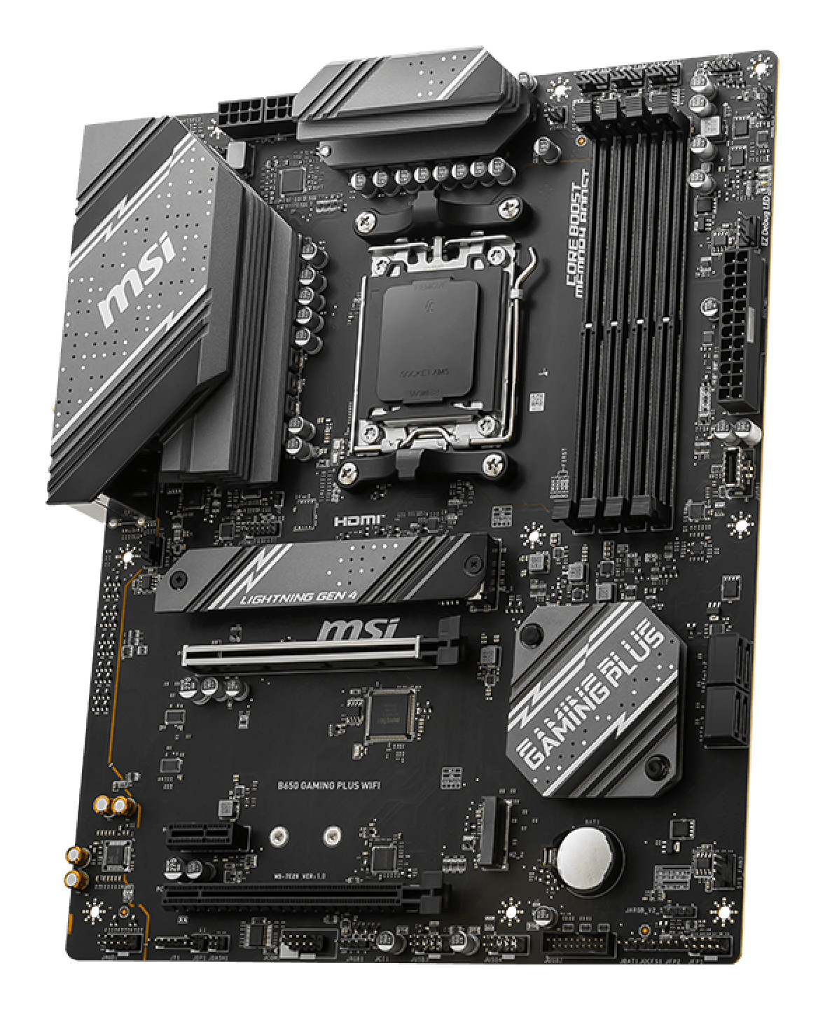 MotherBoard AM5 ATX MSI B650 GAMING PLUS WIFI, 256GB RAM DDR5 Max, 2 M.2 PCIE 4, Wi-Fi 6E + BT 5.3