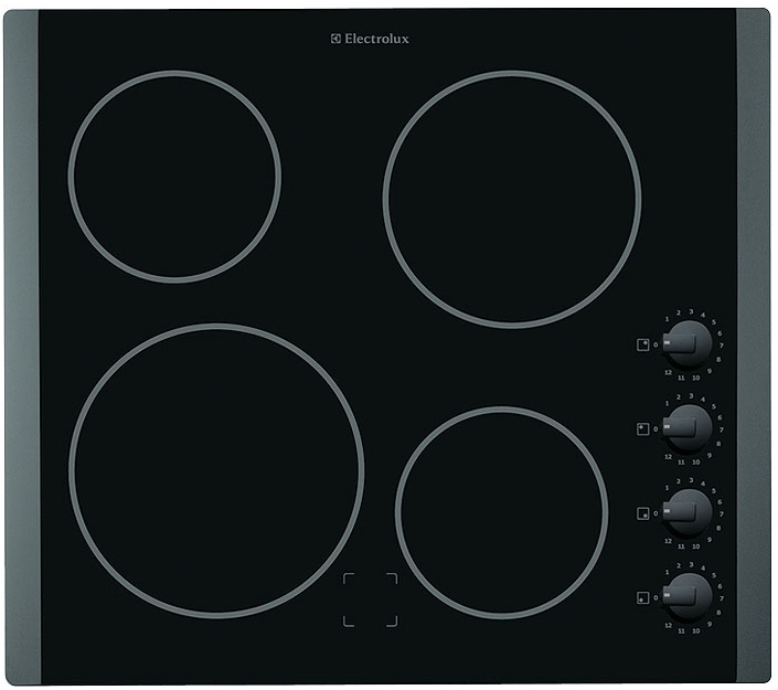 Electrolux EHP60040P hob Black Built-in Ceramic hob 4 zone(s)