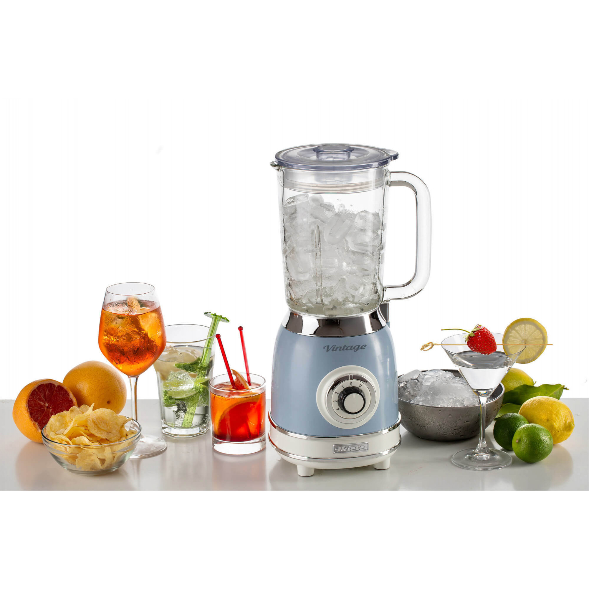 Ariete 583, Vintage Blender with 1.5 Liter glass cup, 4 Stainless Steel Blades, 4 Speeds + Pulse, 1000 Watt, Blue – image 7