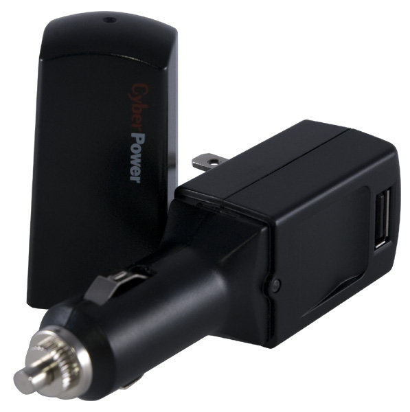 CyberPower CPTUC01 mobile device charger Mobile phone Black AC, Cigar lighter Auto, Indoor – image 1