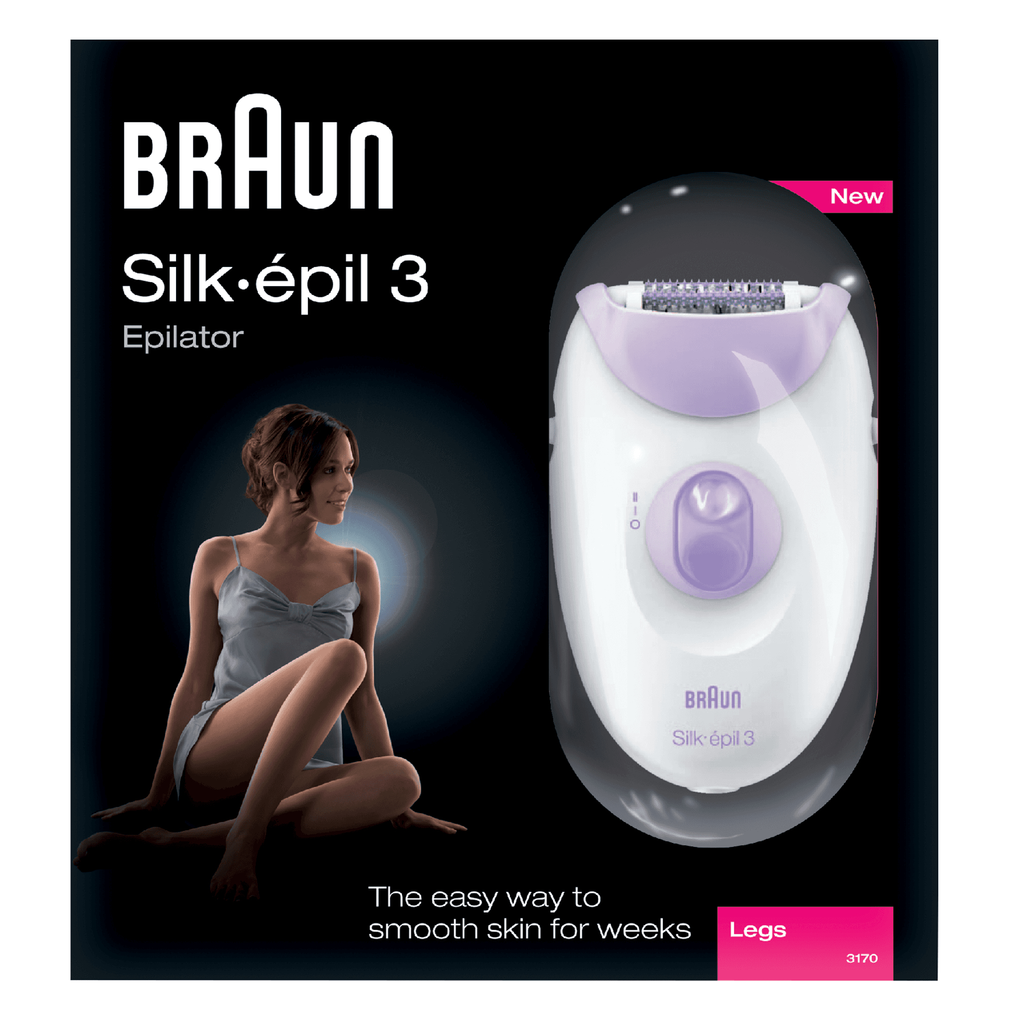 Braun Silk-épil 3 81625485 epilator 20 tweezers Violet, White – image 2