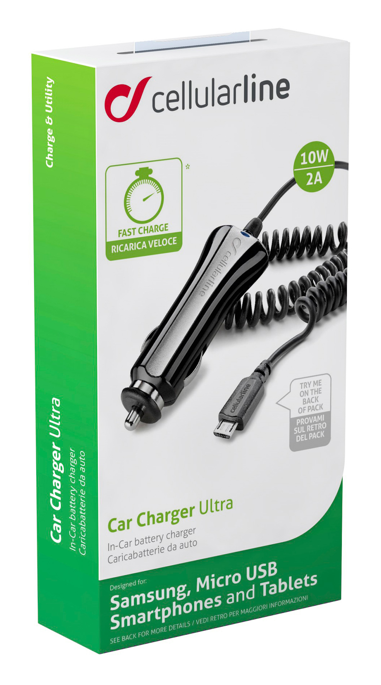 Cellularline Car Charger - Fast Charge - Micro USB – image 3