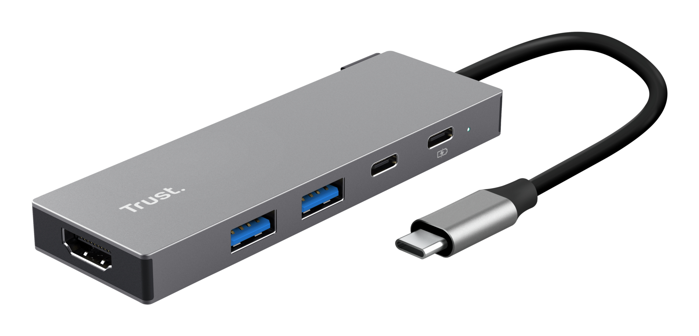 Adapter TRUST DALYX 5-IN-1 MULTIPORT/alu/siva