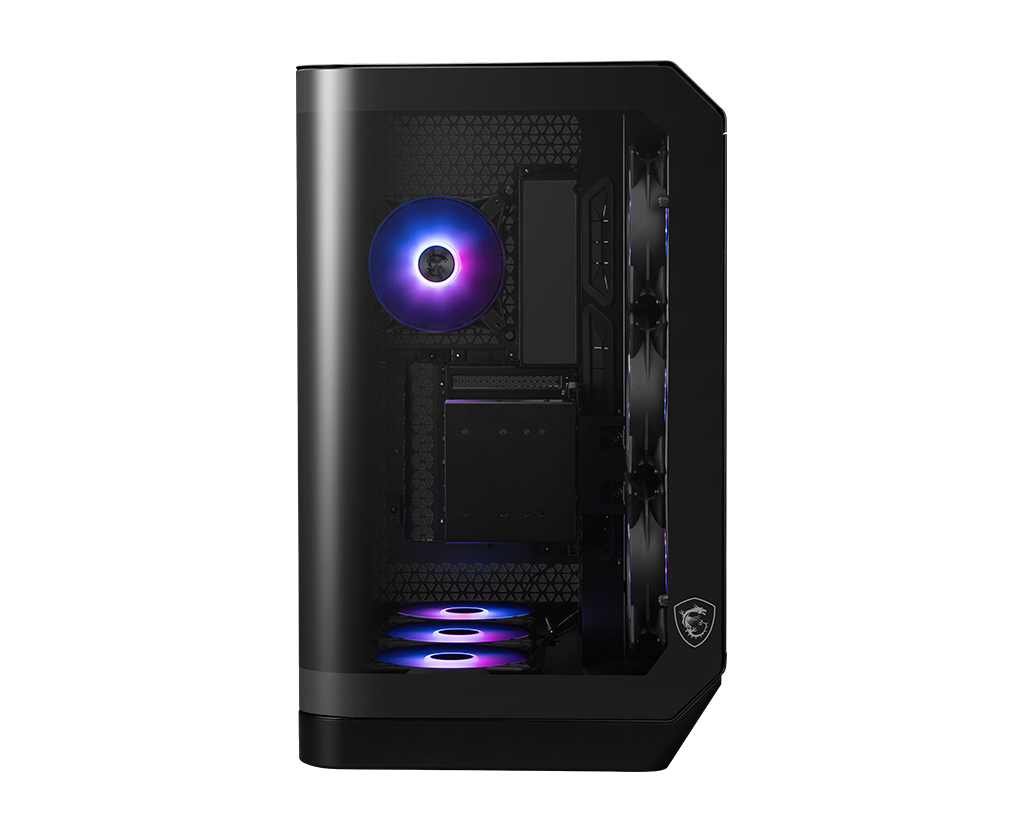 Gabinete ATX MSI MAG PANO 120R PZ , Incluye 7 Fans 120mm ARGB, Radiador 360mm Max, Color Negro