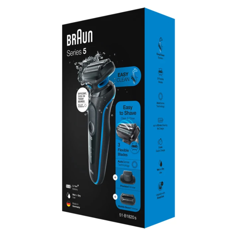 Braun Series 5 51-B1820s Foil shaver Black, Blue – image 7