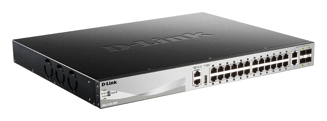 D-Link DGS-3130-30PS/E network switch Managed L3 Gigabit Ethernet (10/100/1000) Power over Ethernet (PoE) Grey – image 3