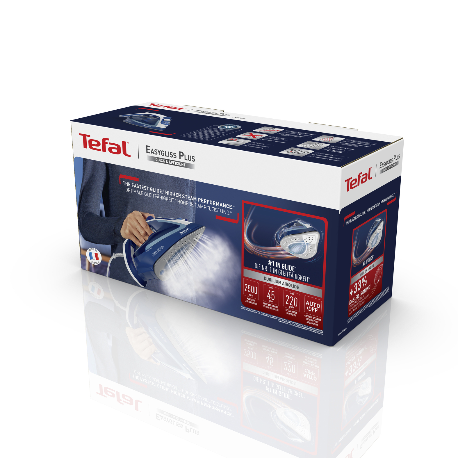 Tefal EasyGliss Plus FV5735 iron Dry & Steam iron Durilium soleplate – image 4