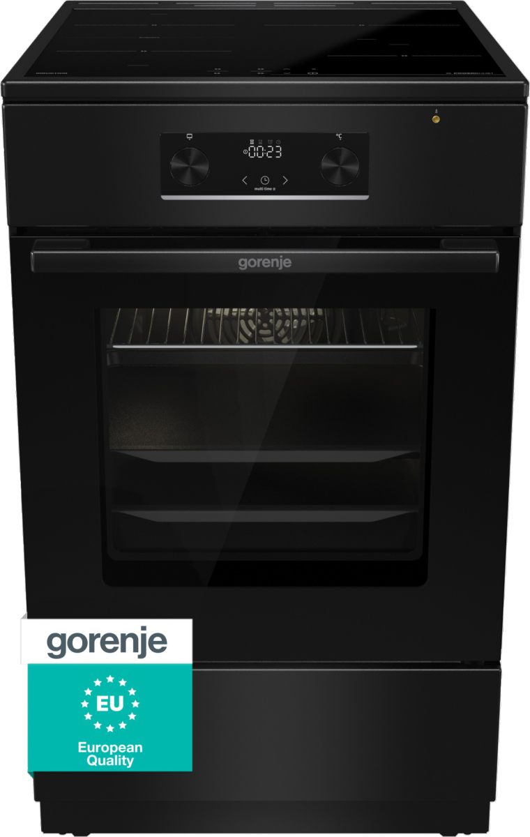 Gorenje MEKIS510IB Freestanding cooker Electric Zone induction hob Black – image 1