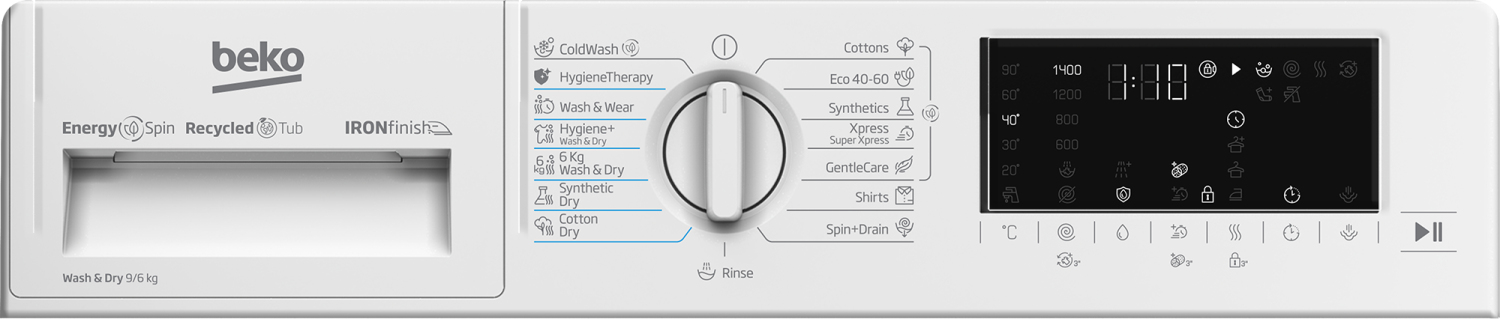 Beko B5DBT69547W washer dryer Built-in Front-load White – image 5