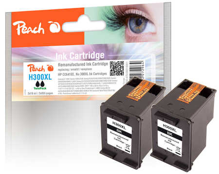Peach PI300-476 ink cartridge 2 pc(s) Compatible High (XL) Yield Black