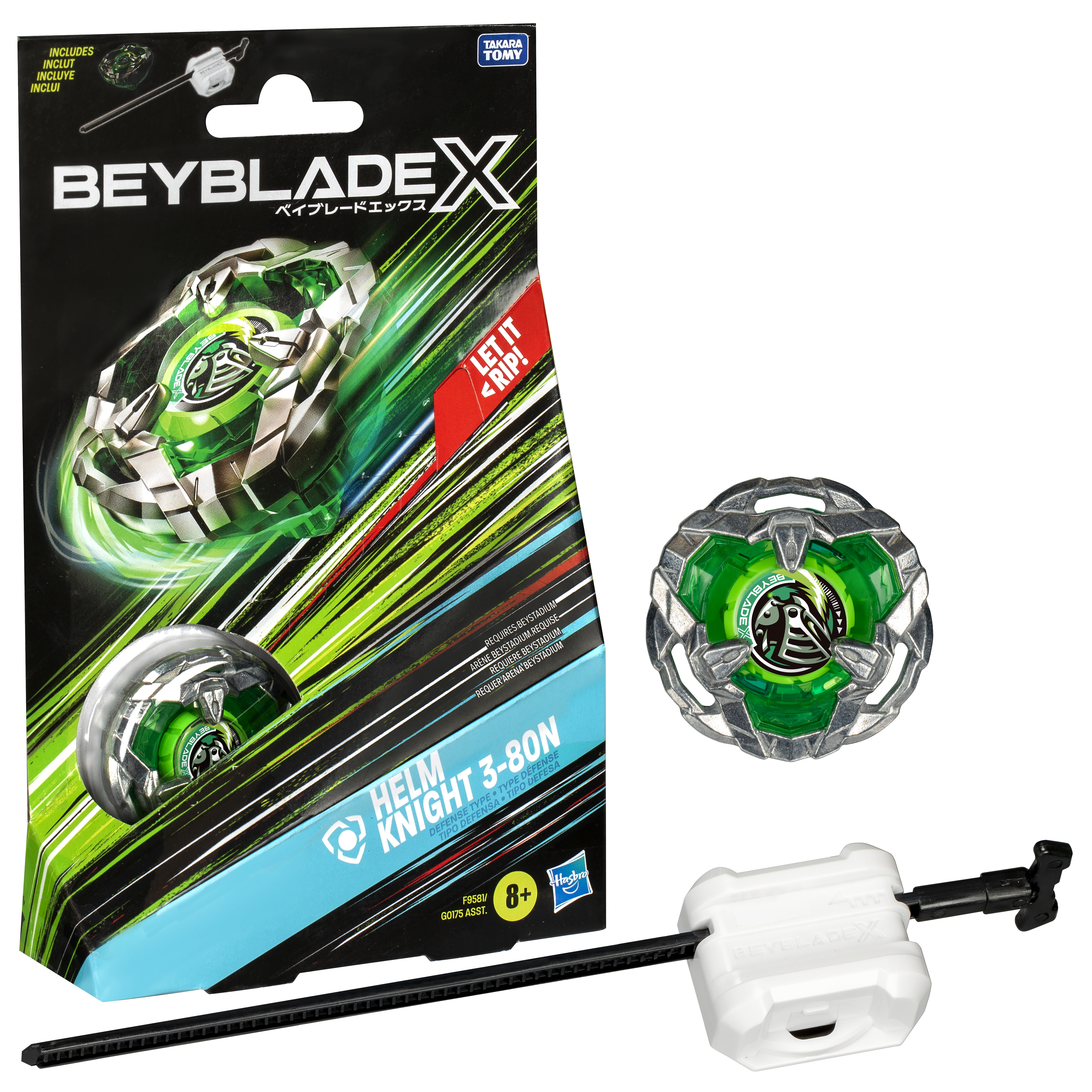 Beyblade X Helm Knight 3-80N Coperchio per trottola da combattimento