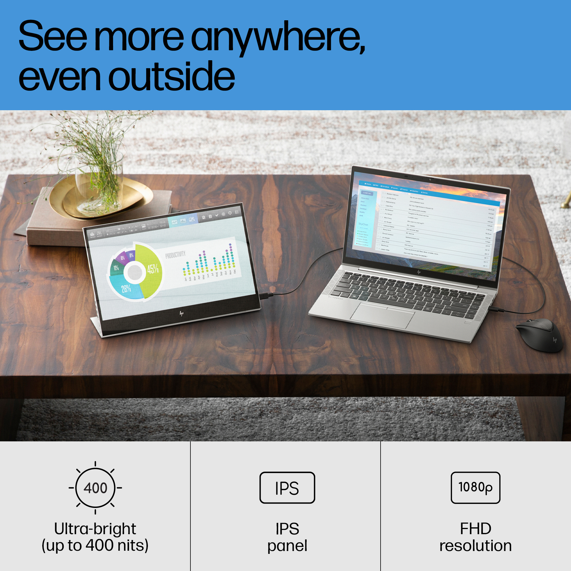 HP Clone of HP E14 G4 Portable Monitor 1B065AT – image 8