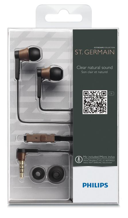 Philips SHE5105BK/28 headphones/headset Wired In-ear Calls/Music Black, Brown – image 3
