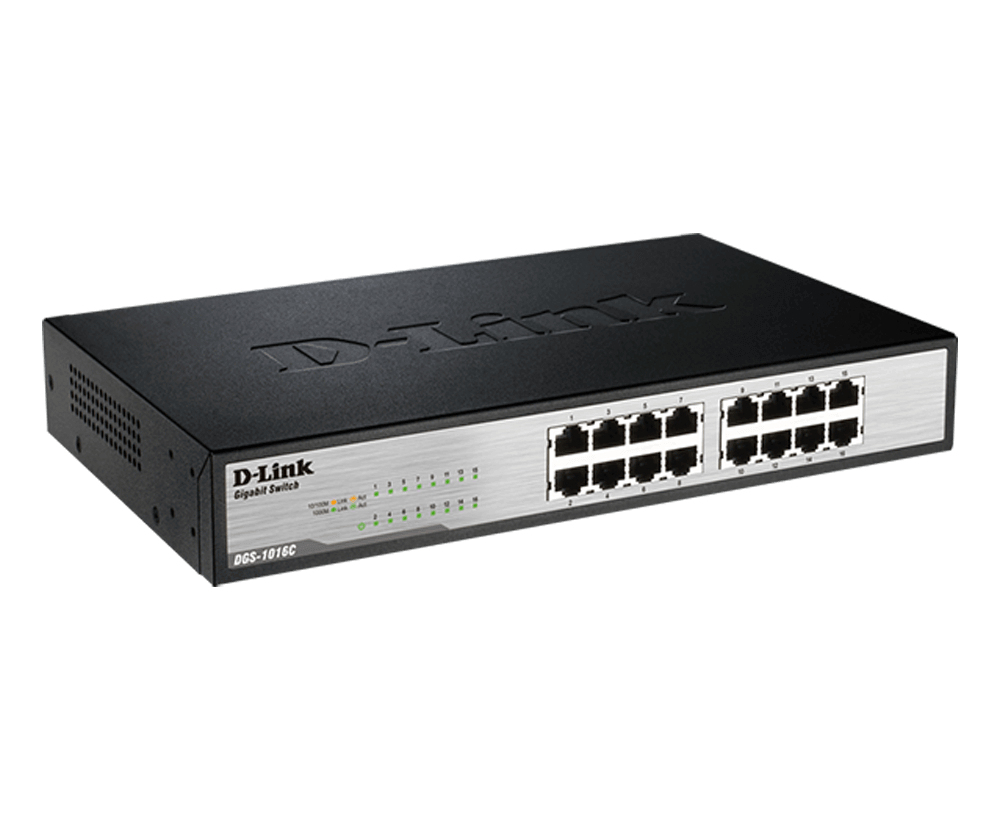 D-Link DGS-1016C network switch Unmanaged Gigabit Ethernet (10/100/1000) Black – image 3
