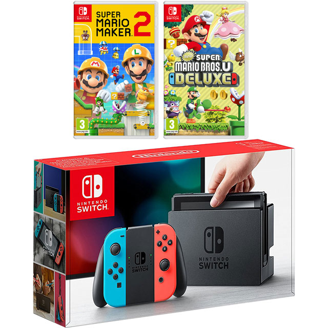 Nintendo Switch+Super Mario maker 2+Super Mario bros u deluxe — vue 1 sur 5