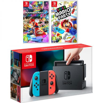 Nintendo Switch+ Mario Party+Mario Kart 8 — vue 1 sur 5